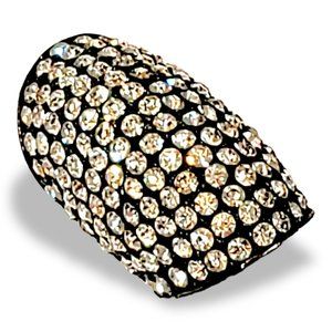 Woman's Knuckle Ring Size 7 Faux Diamond Bronze Finish